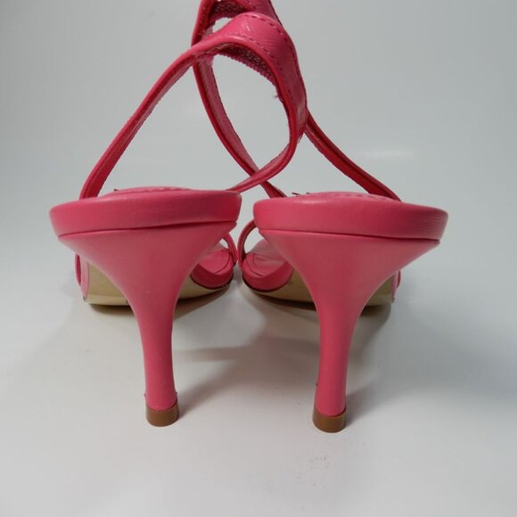 Larroude Hibiscus Slingback Sandals Size 6 Magenta Pink Leather NEW $350 - Picture 9 of 16